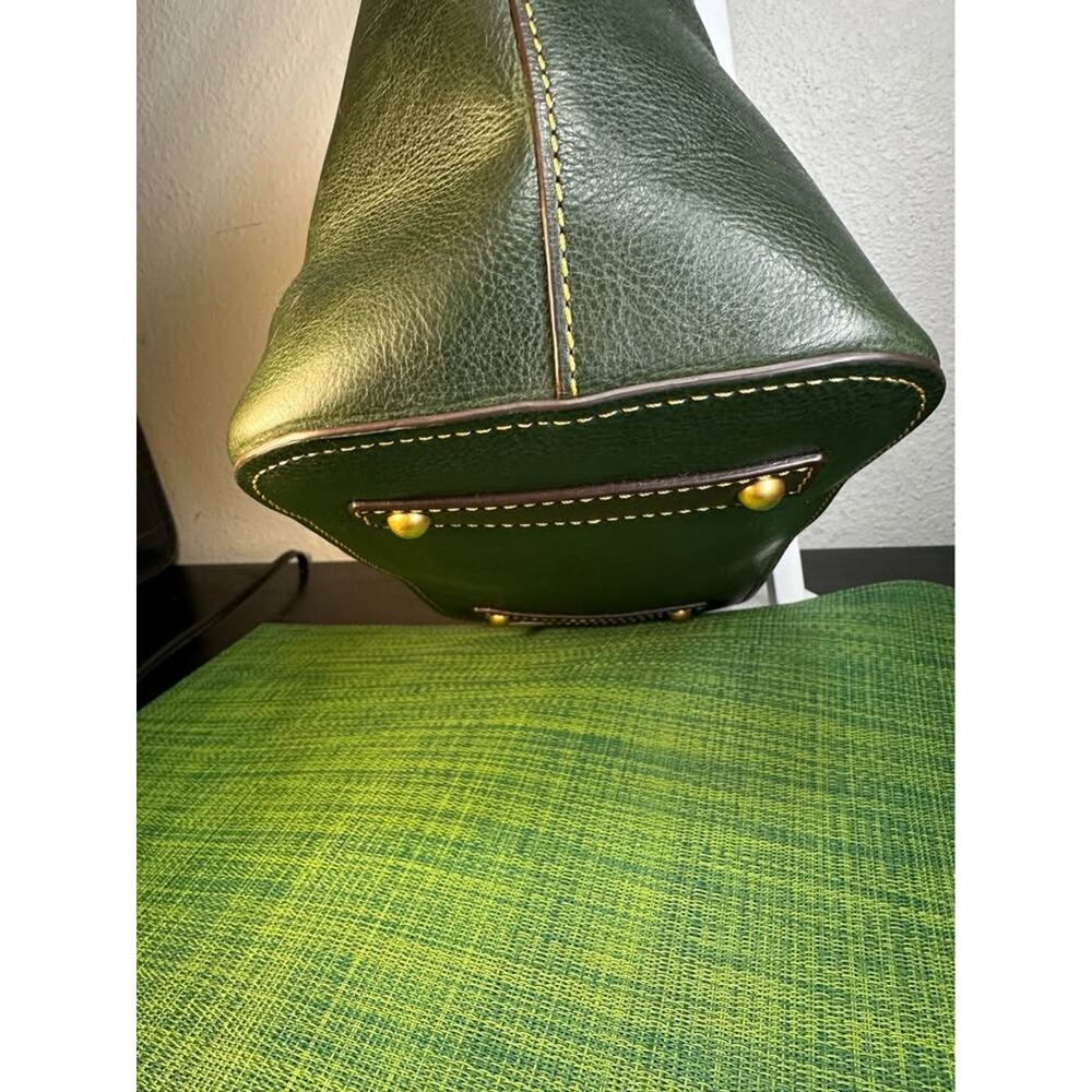 Dooney & Bourke Florentine Leather Heidi Satchel (Ivy Green) - Picture 8 of 9